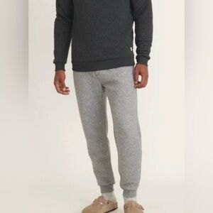 Marine Layer Corbet Quilted Jogger Mens Size Small Grey Pull On Loungewear